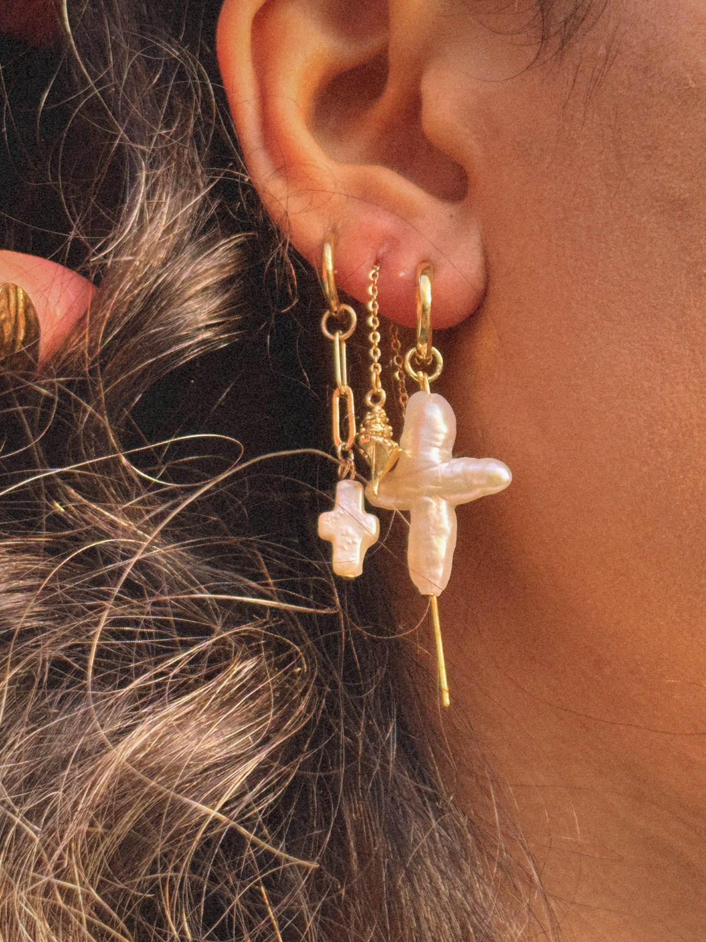 Small Cross Earrings