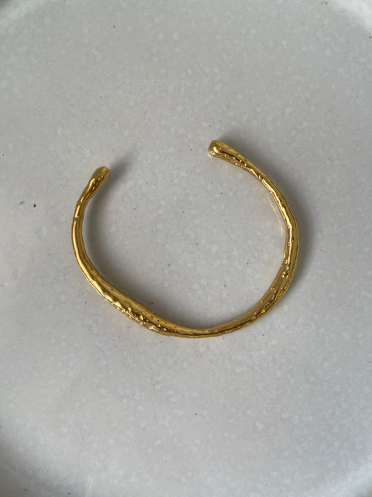 Abstract Hammered Bangle