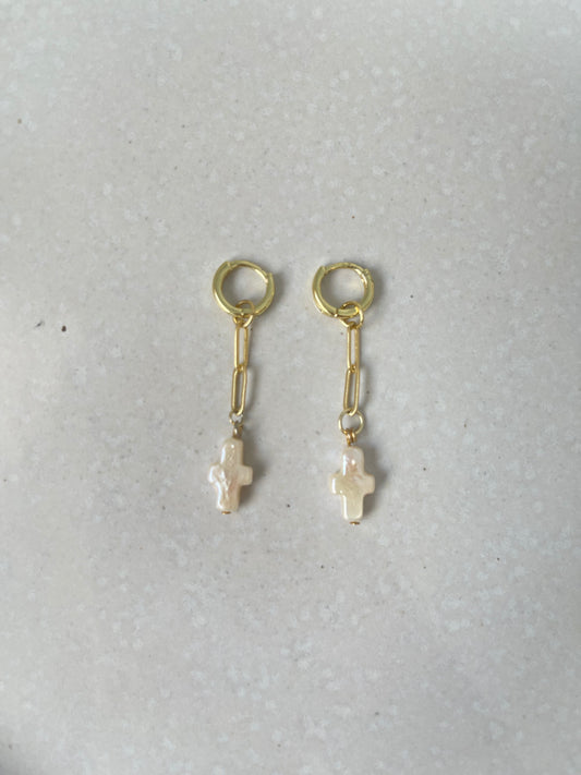 Small Cross Earrings